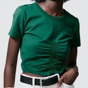 Zara Green Crop Top
